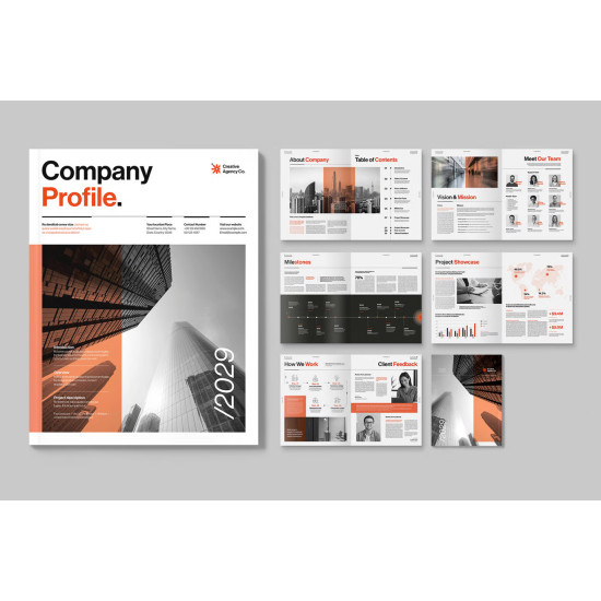 تصميم البروفايل والكاتلوك والتقرير السنوي