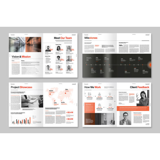 تصميم البروفايل والكاتلوك والتقرير السنوي