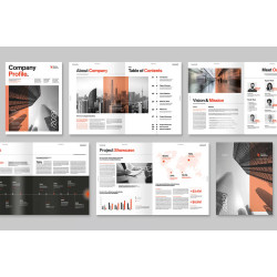  تصميم البروفايل والكاتلوك والتقرير السنوي