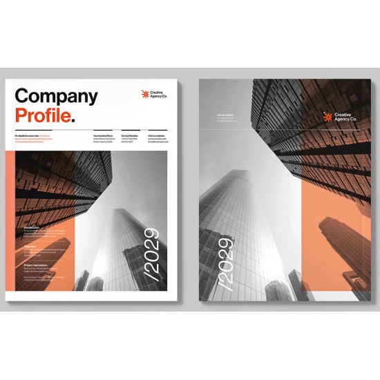 تصميم البروفايل والكاتلوك والتقرير السنوي