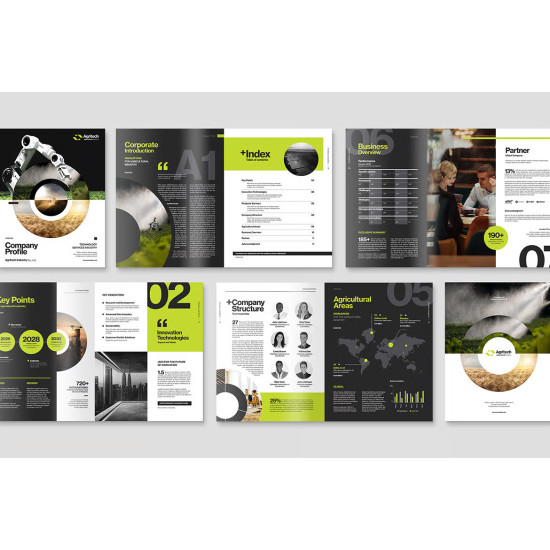 تصميم البروفايل والكاتلوك والتقرير السنوي