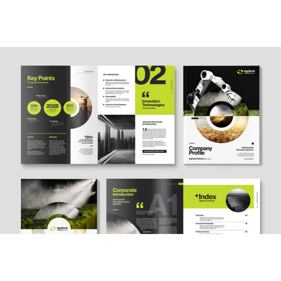 تصميم البروفايل والكاتلوك والتقرير السنوي