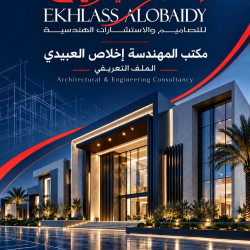 من أعمالنا تصميم بروفايل مكتب المهندسة الاستشارية إخلاص العبيدي