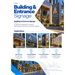 من أعمالنا | تصميم بروفايل اللافتات والأنظمة الإرشادية Signage & Wayfinding Systems