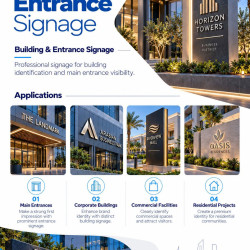 من أعمالنا | تصميم بروفايل اللافتات والأنظمة الإرشادية Signage & Wayfinding Systems