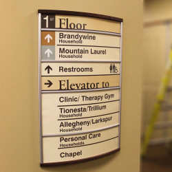 Premium aluminum curved directional signs, building guide, floor index, customizable signs