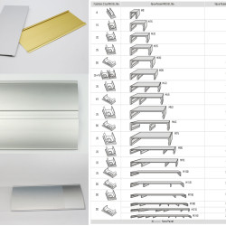 Custom-designed curved metal directional signs in various sizes for offices and buildings by Media Arabia