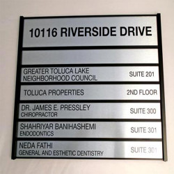 Premium Curved Aluminum Directional Signs: Building Guide, Floor Index