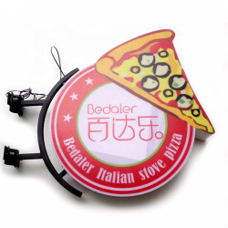 Indoor and outdoor LED advertising light panels, circular design, customizable by Media Arabia