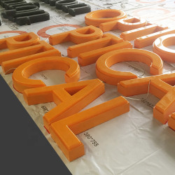 Custom-designed illuminated plastic letter signs and 3D vacuum-formed signs