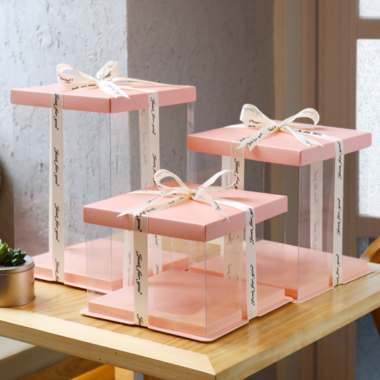 Design and preparation of a pink kraft paper gift box with a custom logo