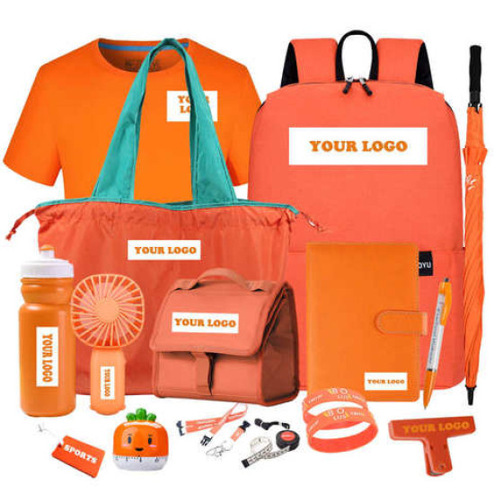 Corporate gift sets with custom logos, promotional gifts, and gifts for business events