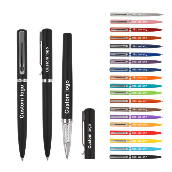 A luxurious metal ballpoint pen, the perfect business gift. A sophisticated and elegant pen set