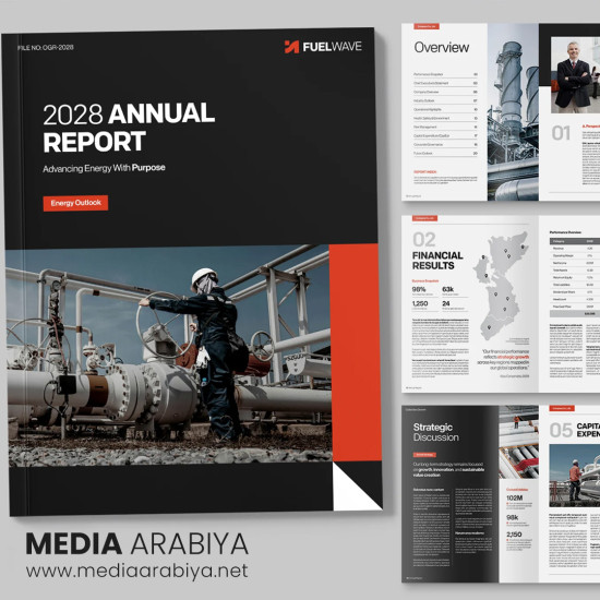 تصميم البروفايل والكاتلوك والتقرير السنوي للشركات والجامعات باللغة العربية والانكليزية والكوردية