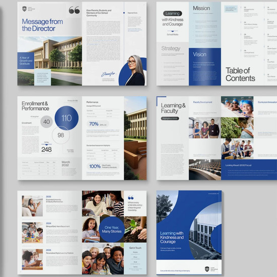 Designing profiles, catalogs, and annual reports for companies and universities in Arabic, English, and Kurdish