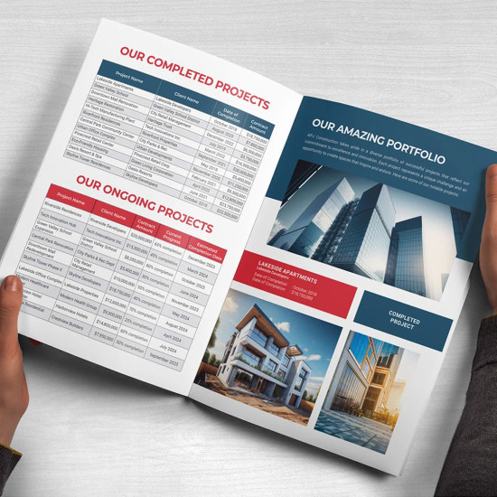 تصميم البروفايل والكاتلوك والتقرير السنوي للشركات والجامعات باللغة العربية والانكليزية والكوردية