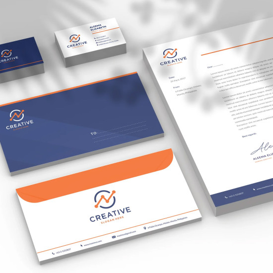 Visual identity design and all corporate supplies in Arabic, English, and Kurdish