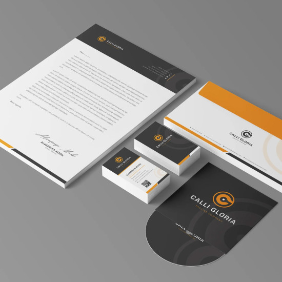 Visual identity design and all corporate supplies in Arabic, English, and Kurdish