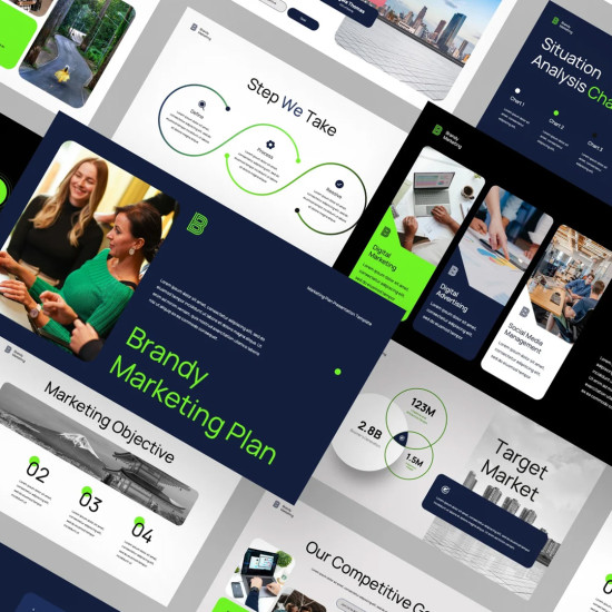 تصميم العروض التقديمية البرزنتيشن باللغة العربية والانكليزية